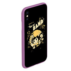 Чехол iPhone XS Max матовый Bendy And The Ink Machine, цвет: 3D-фиолетовый — фото 2