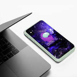 Чехол iPhone XS Max матовый Among Us, цвет: 3D-салатовый — фото 2