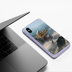 Чехол iPhone XS Max матовый Baldurs Gate, цвет: 3D-светло-сиреневый — фото 2
