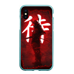 Чехол iPhone XS Max матовый NEON SAMURAI