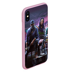 Чехол iPhone XS Max матовый Watch dogs Z, цвет: 3D-розовый — фото 2