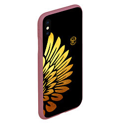Чехол iPhone XS Max матовый ХАБИБ, цвет: 3D-малиновый — фото 2