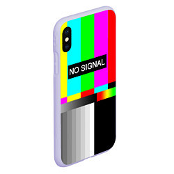 Чехол iPhone XS Max матовый NO SIGNAL, цвет: 3D-светло-сиреневый — фото 2