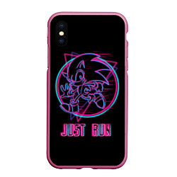 Чехол iPhone XS Max матовый Just Run! Sonic