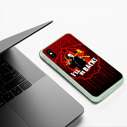 Чехол iPhone XS Max матовый Ленин вернётся, цвет: 3D-салатовый — фото 2