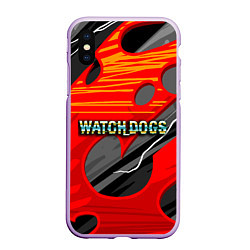 Чехол iPhone XS Max матовый Watch Dogs Recing, цвет: 3D-сиреневый