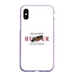 Чехол iPhone XS Max матовый Hunter, цвет: 3D-светло-сиреневый