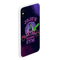 Чехол iPhone XS Max матовый JoJo’s Bizarre Adventure Gym, цвет: 3D-белый — фото 2