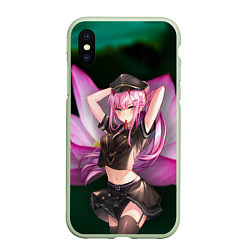 Чехол iPhone XS Max матовый Zero Two, цвет: 3D-салатовый