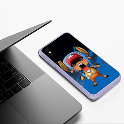 Чехол iPhone XS Max матовый One Piece Тони Чоппер, цвет: 3D-светло-сиреневый — фото 2