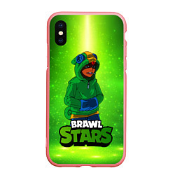 Чехол iPhone XS Max матовый Brawl Stars Leon