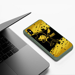 Чехол iPhone XS Max матовый BENDY AND THE INK MACHINE, цвет: 3D-темно-зеленый — фото 2