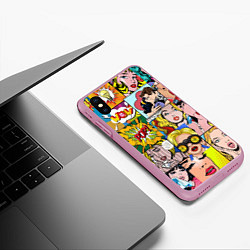 Чехол iPhone XS Max матовый Pop Art, цвет: 3D-розовый — фото 2