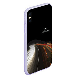 Чехол iPhone XS Max матовый Night route, цвет: 3D-светло-сиреневый — фото 2