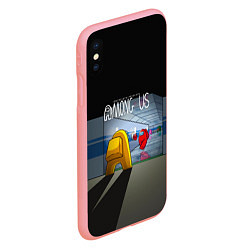 Чехол iPhone XS Max матовый Among Us in the tunnel, цвет: 3D-баблгам — фото 2
