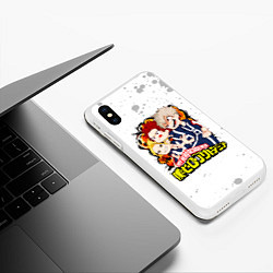 Чехол iPhone XS Max матовый Моя геройская академия, цвет: 3D-белый — фото 2