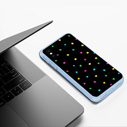Чехол iPhone XS Max матовый Конфетти, цвет: 3D-голубой — фото 2