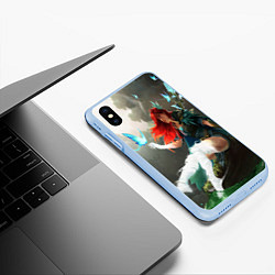 Чехол iPhone XS Max матовый Windranger Dota, цвет: 3D-голубой — фото 2