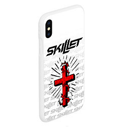 Чехол iPhone XS Max матовый SKILLET, цвет: 3D-белый — фото 2