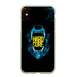 Чехол iPhone XS Max матовый HARD CORE, цвет: 3D-салатовый
