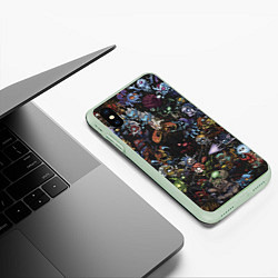 Чехол iPhone XS Max матовый Heros Dota 2, цвет: 3D-салатовый — фото 2