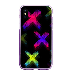 Чехол iPhone XS Max матовый Крестики