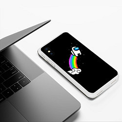 Чехол iPhone XS Max матовый Among Us, цвет: 3D-белый — фото 2