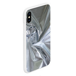 Чехол iPhone XS Max матовый Фольга, цвет: 3D-белый — фото 2