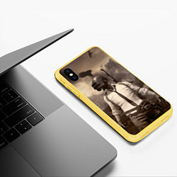Чехол iPhone XS Max матовый PUBG, цвет: 3D-желтый — фото 2
