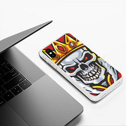 Чехол iPhone XS Max матовый Мертвый король, цвет: 3D-белый — фото 2