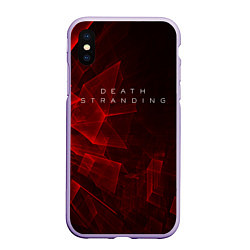 Чехол iPhone XS Max матовый DEATH STRANDING S, цвет: 3D-светло-сиреневый