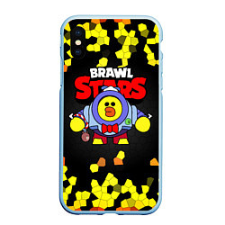 Чехол iPhone XS Max матовый Brawl StarsSally Nani, цвет: 3D-голубой