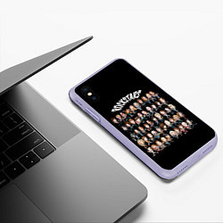Чехол iPhone XS Max матовый ROCK STARS, цвет: 3D-светло-сиреневый — фото 2