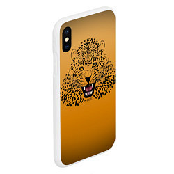 Чехол iPhone XS Max матовый Леопард, цвет: 3D-белый — фото 2