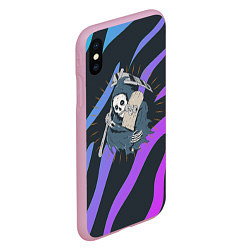 Чехол iPhone XS Max матовый Skate or die art, цвет: 3D-розовый — фото 2