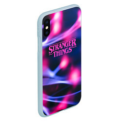 Чехол iPhone XS Max матовый STRANGER THINGS S, цвет: 3D-голубой — фото 2