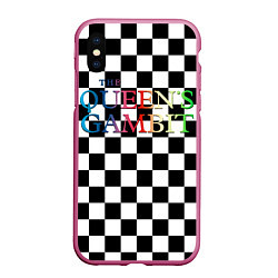 Чехол iPhone XS Max матовый THE QUEENS GAMBIT, цвет: 3D-малиновый