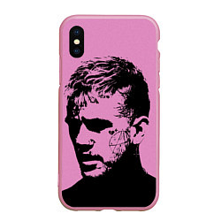 Чехол iPhone XS Max матовый Lil peep, цвет: 3D-розовый