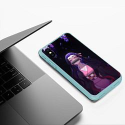 Чехол iPhone XS Max матовый НЕДЗУКА, цвет: 3D-мятный — фото 2