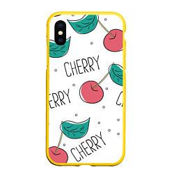 Чехол iPhone XS Max матовый Вишенки Cherry