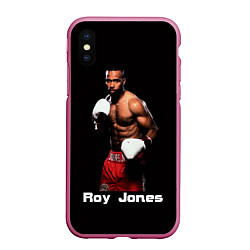 Чехол iPhone XS Max матовый Roy Jones, цвет: 3D-малиновый