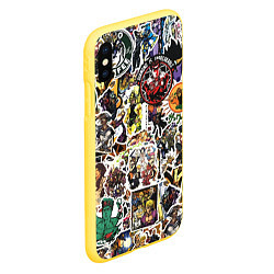Чехол iPhone XS Max матовый JoJo’s Sticker Bombing, цвет: 3D-желтый — фото 2
