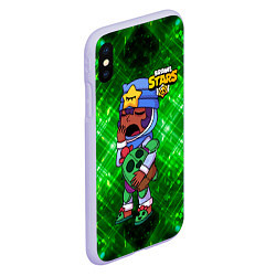 Чехол iPhone XS Max матовый Сонный Сэнди Brawl Stars, цвет: 3D-светло-сиреневый — фото 2