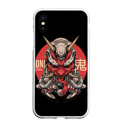 Чехол iPhone XS Max матовый Cyber Oni Samurai