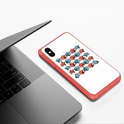 Чехол iPhone XS Max матовый Довод, цвет: 3D-красный — фото 2