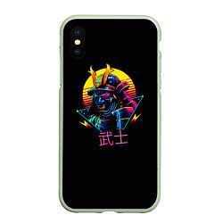 Чехол iPhone XS Max матовый Cyber Samurai