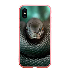 Чехол iPhone XS Max матовый Чёрная мамба