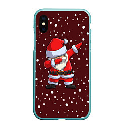 Чехол iPhone XS Max матовый Dab-Santa, цвет: 3D-мятный