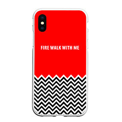 Чехол iPhone XS Max матовый Twin Peaks, цвет: 3D-белый