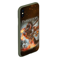 Чехол iPhone XS Max матовый Darksiders Z, цвет: 3D-темно-зеленый — фото 2